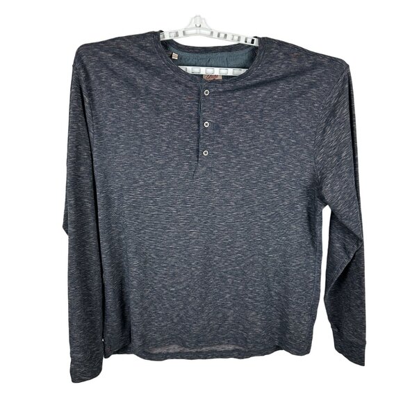 Jachs Mens Size 2XL Blue Henley Long Sleeve Shirt Cotton/Polyester Blend - Picture 1 of 6